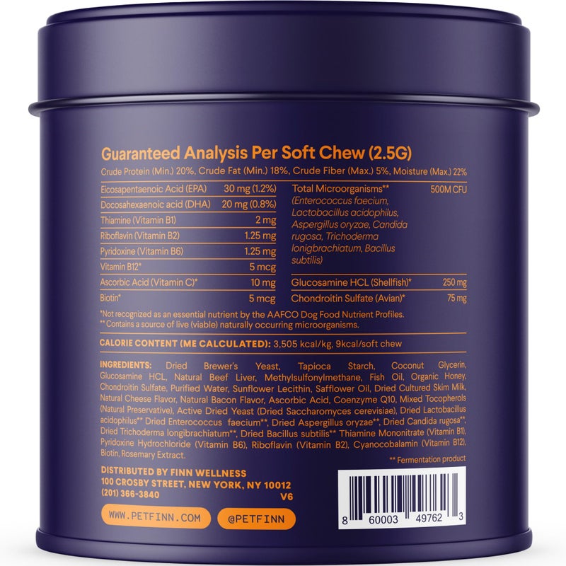 Finn All-in-1 Multivitamin for Dogs - Daily Multi with Probiotics, Omegas & Nutrients to Support Everyday Wellness - 90 Soft Chews - Image 4