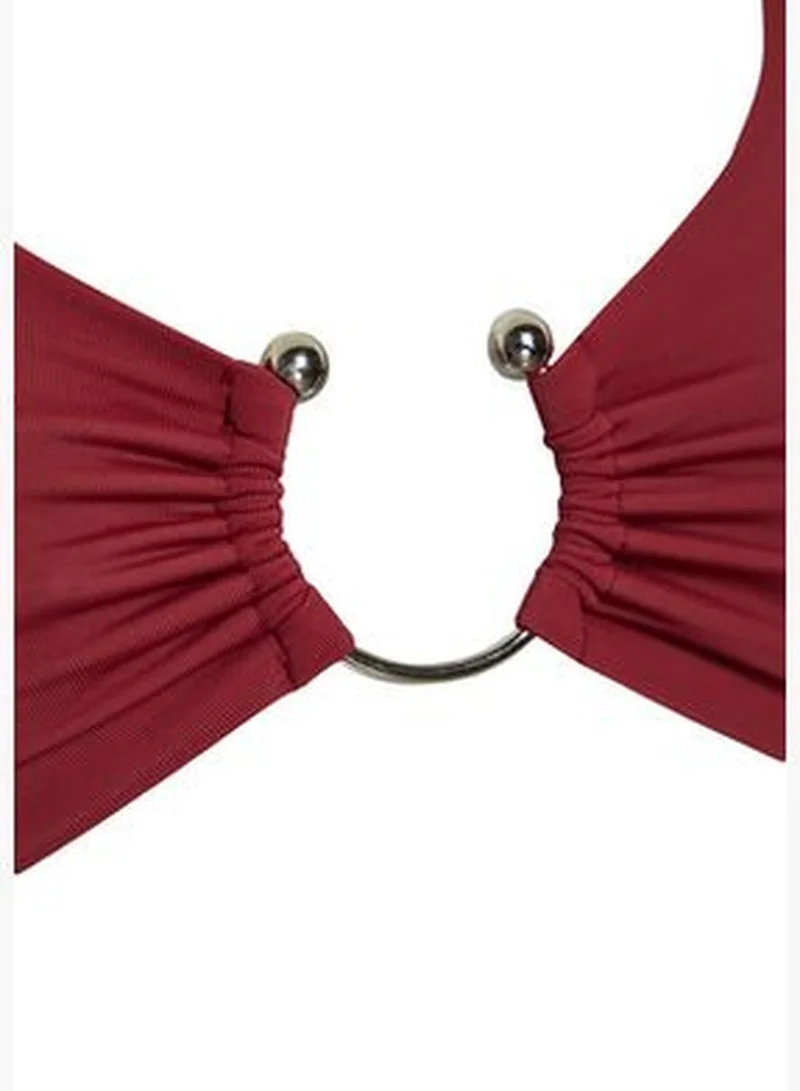 trendyol Burgundy Bralette Accessorized Bikini Set TBESS24BT00049