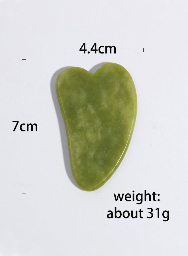 McmhyingPop Jade Roller and Gua Sha Set, Natural Jade Face and Eye Massager Tools, Facial Roller and Gua Sha Stone for Beauty, 3 in1 Face Massage - Image 2