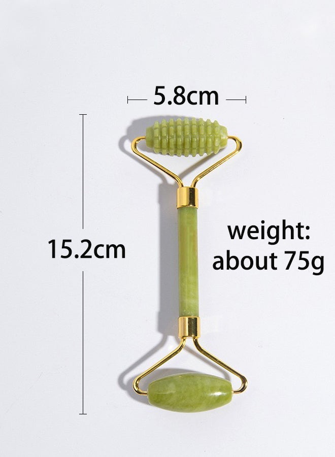 McmhyingPop Jade Roller and Gua Sha Set, Natural Jade Face and Eye Massager Tools, Facial Roller and Gua Sha Stone for Beauty, 3 in1 Face Massage - Image 4