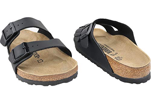 Birkenstock BIRK-051791 Arizona Soft Footbed Leather Sandals, Black, 41 - Image 5