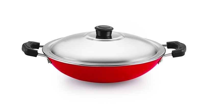 Nirlon Non-Stick Aluminium Appachatti with Stainless Steel lid - Image 1