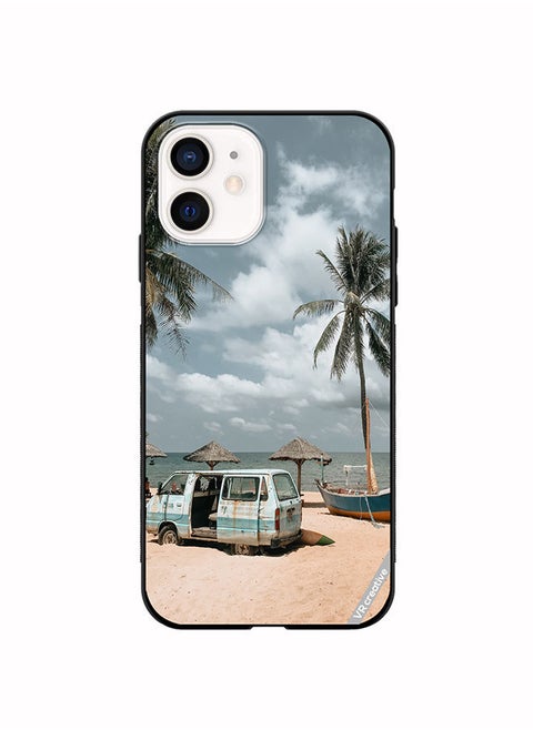 Protective Case Cover For Apple iPhone 12 Moody Summer Day Design Multicolour
