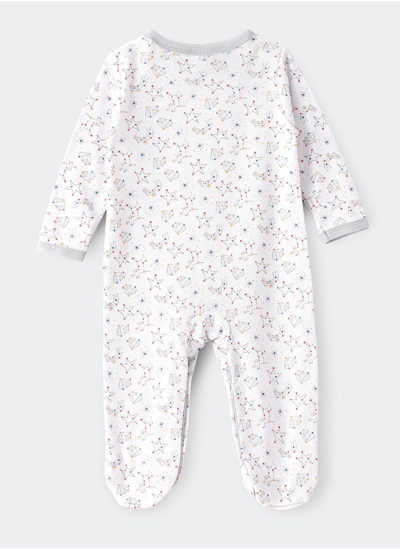 Tiny Hug Newborn Boy's Sleep Suit with Mittens, Soft and Comfortable Sleepwear for Baby Boys  - Image 2