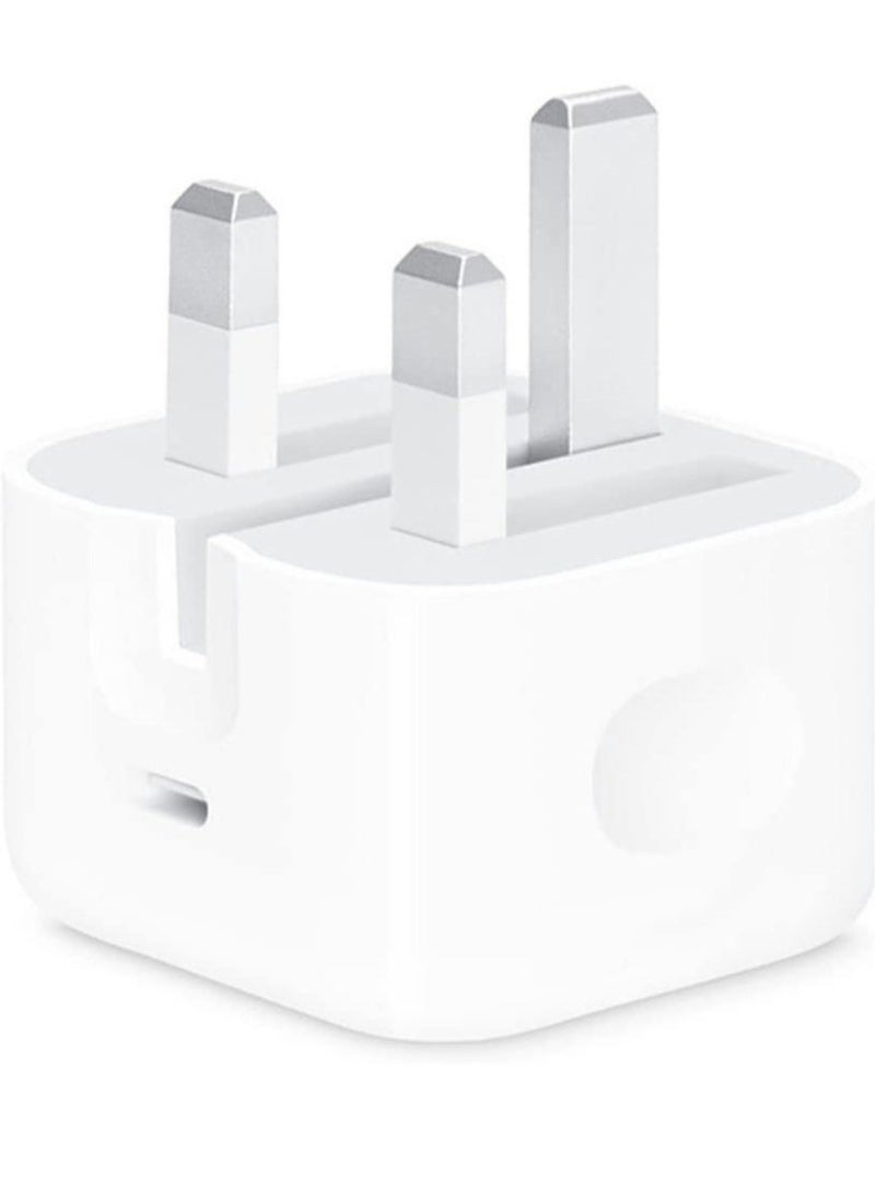 Generic - Type C Fast Charger PD 20W Power Adapter for iPhone 13 12 11 14 Series Plug PD Power Adapter Wall Plug Compatible with iPhone 14 13 13pro 12 Pro Max 12 Mini SE White - Image 1