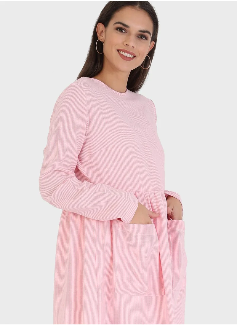 Tavin by Modanisa Pocket Detail Pleated Tunic