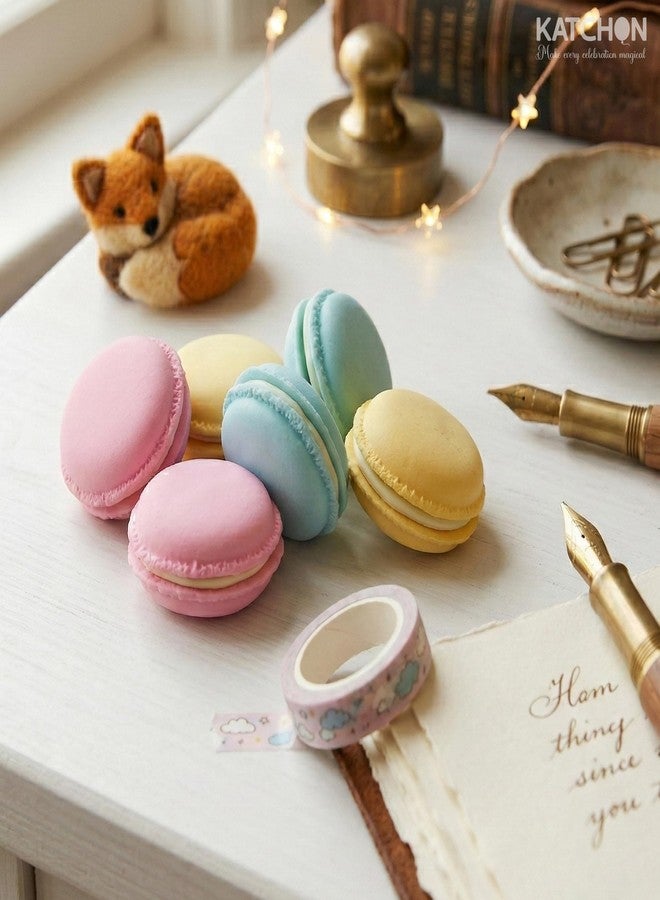KatchOn, Multicolor Macaron Erasers - 6 PCS | Cute Pencil Erasers for School, Easter Basket Stuffers | Classroom Prizes for Classroom Desk Decor | Student Prizes, Party Favors for School, Home, Office - Image 3