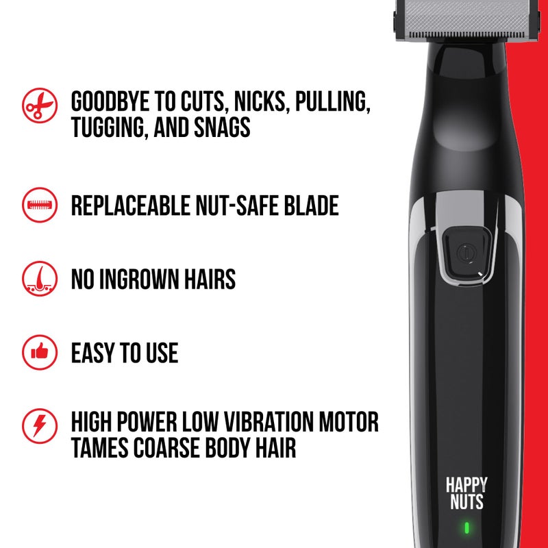 HAPPY NUTS The Ballberâ„¢ Electric Body Hair Trimmer for Men - Mens Body Groomer Kit for Privates - IPX7 Waterproof Shaver for Hard to Reach Areas - Image 4