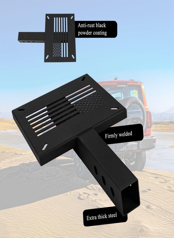 VANROUG Heavy-Duty Hitch Mount Vise Plate,Universal Hitch Winch Mount,Hitch Vise Holder with 2''Receiver,Trailer Hitch Winch Mount Plate Fit for ATV,UTV,SUV,Pickup and Truck Rear Mounting - Image 4