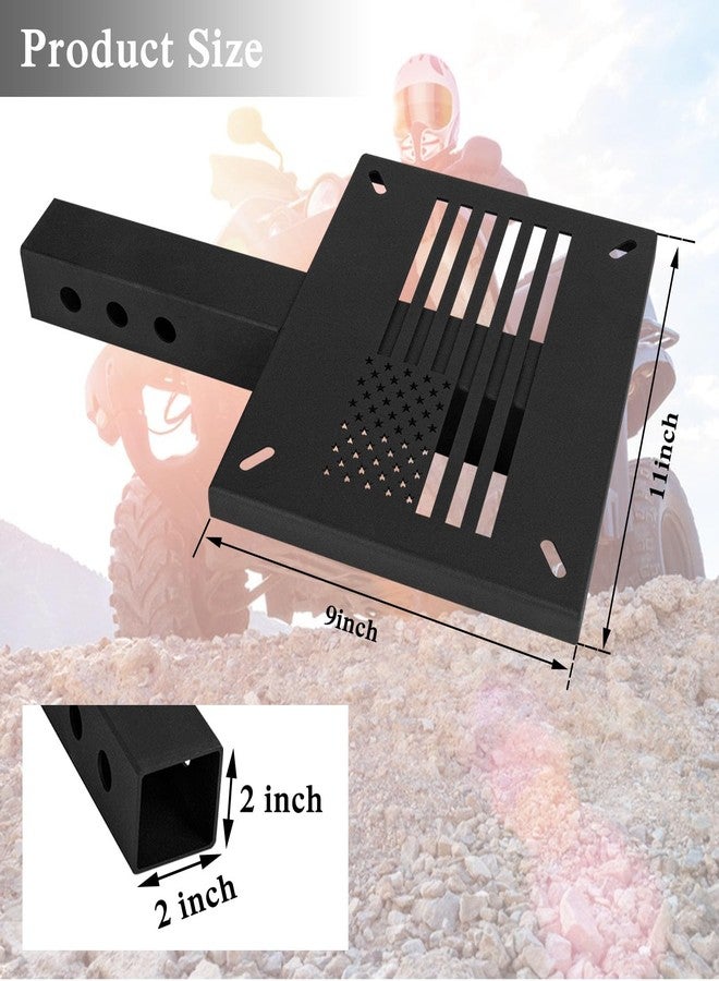 VANROUG Heavy-Duty Hitch Mount Vise Plate,Universal Hitch Winch Mount,Hitch Vise Holder with 2''Receiver,Trailer Hitch Winch Mount Plate Fit for ATV,UTV,SUV,Pickup and Truck Rear Mounting - Image 2