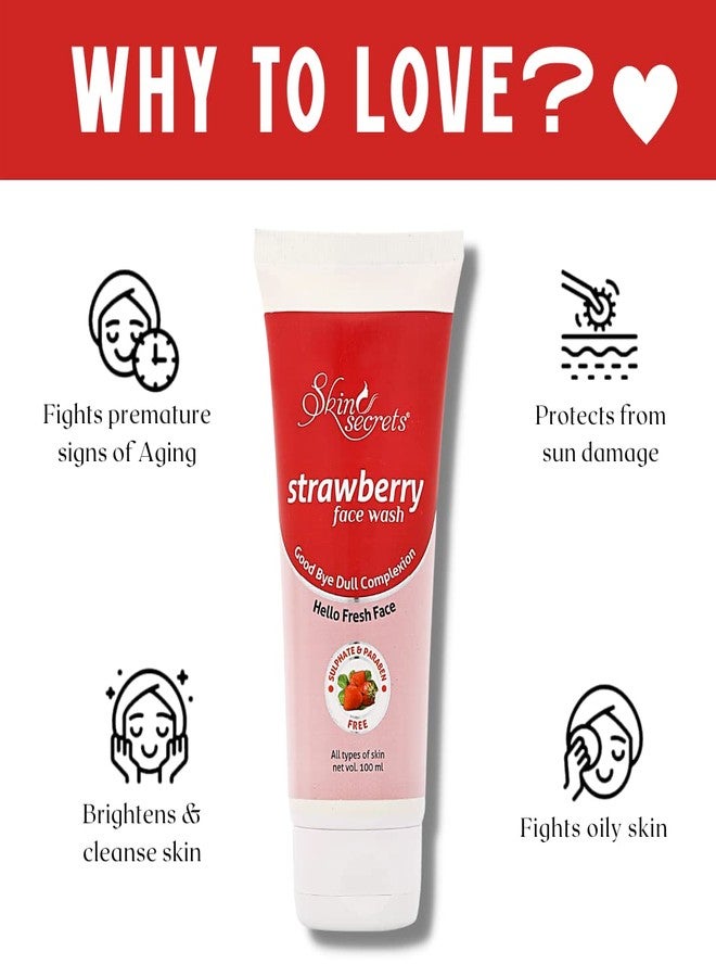 Skin Secrets Strawberry Face Wash with Strawberry Extract for Soft & Beautiful Skin| Paraben & Sulphate Free (Pack of 2) - Image 3