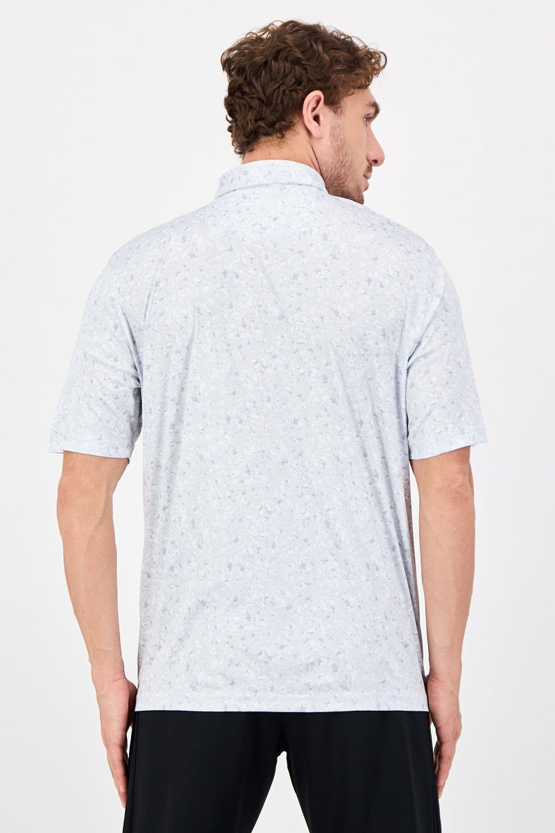 Greg Norman Men Sportswear Fit Short Sleeves Training Polo Shirt, White - Image 3