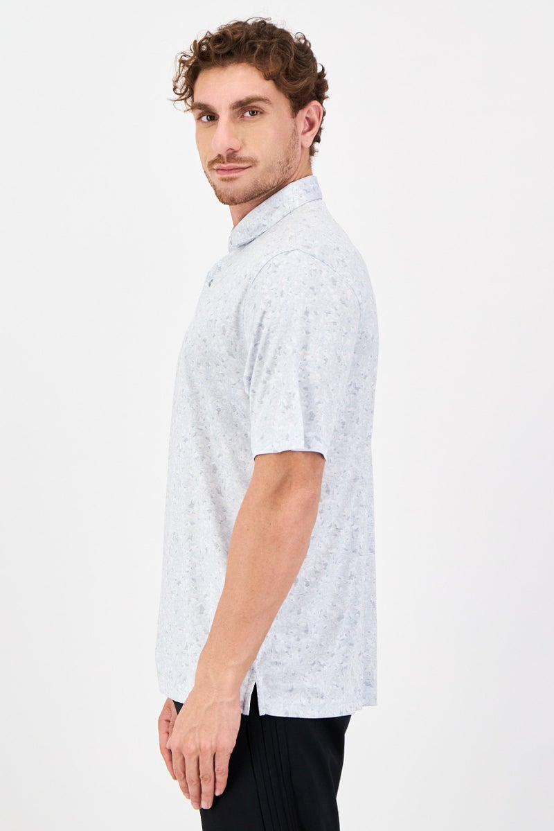 Greg Norman Men Sportswear Fit Short Sleeves Training Polo Shirt, White - Image 2