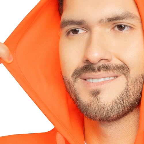 Fruit of the Loom Men's Eversoft Fleece Hoodies (Regular & Big Man), Full Zip - Safety Orange, Medium - Image 5
