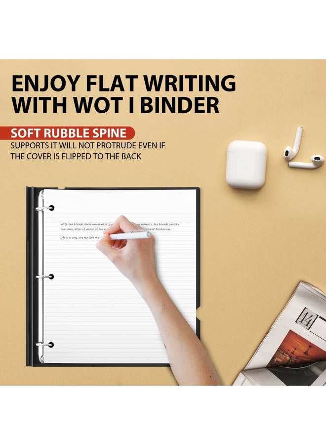 WOT I 4 قطع مجلد ثلاثي الحلقات قابل للتمديد (0.75 بوصة)، مجلد مرن قابل للتوسيع - تصميم مسجل لسهولة الحمل، يحمل 160 ورقة، 4 ألوان زاهية، مثالي للمدرسة، المكتب وتنظيم المنزل - Image 4