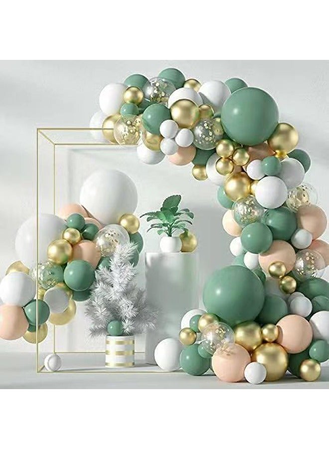 Zeemey 117-pcs Olive Green Latex Decorative Balloon Arch Garland Set - Perfect for Graduation Baby Shower Wedding Birthday Bachelorette Party Backdrop Decoration - Suitable for Indoor and Outdoor - Image 1