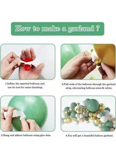 Zeemey 117-pcs Olive Green Latex Decorative Balloon Arch Garland Set - Perfect for Graduation Baby Shower Wedding Birthday Bachelorette Party Backdrop Decoration - Suitable for Indoor and Outdoor  - Image 3