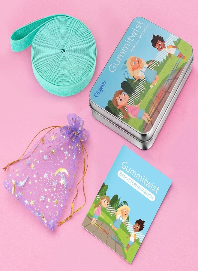 Cikyner Chinese Jump Rope, 4m Long 1.5cm Wide Elastic Chinese Ropes with Instructions French Skipping Rubber Band for Indoor and Outdoor Children Jumpsies Games, Ideal for Gifts for Girls and Boys - Image 5