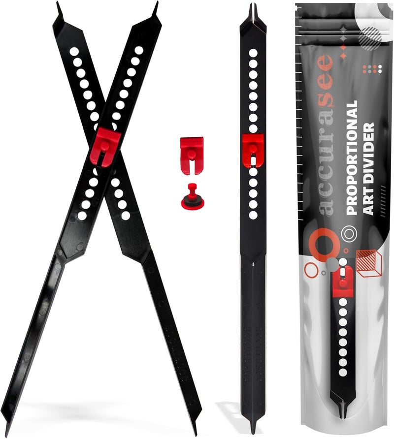 accurasee Artist 11 Inch Proportional Divider - Upgraded Drawing Supplies & Drafting Tools - Adjustable Caliper & Subject Dividers for Art Drawing Tools (Divider) - Image 1
