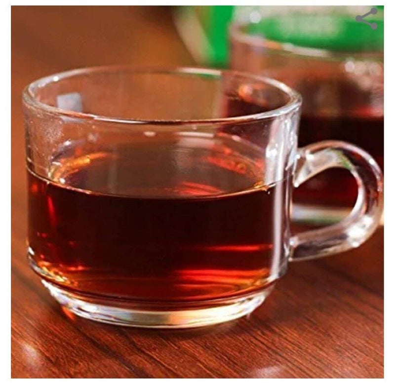 TREANDCARD Tea and Coffee Cup (140 ml, Transparent) -Set of 6 - Image 3