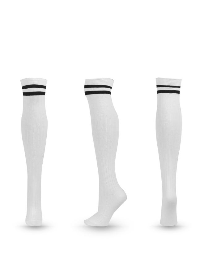 جوارب طويلة فوق الركبة للنساء بأسلوب أكاديمي بلون موحد جوارب طويلة فوق الركبة للسيدات والفتيات - Image 2