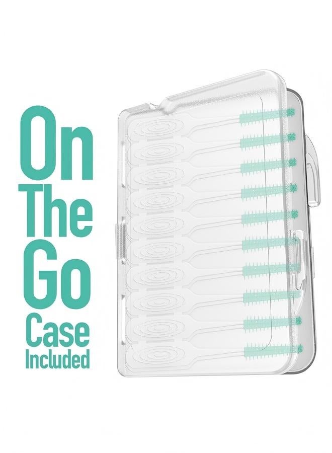 Dr.Emma 100 Pcs Mint Flavor interdental Brush, Disposable Soft Silicone Braces Brush, Tooth Cleaning Tool for Cleaning Teeth Health (Green) - Image 5