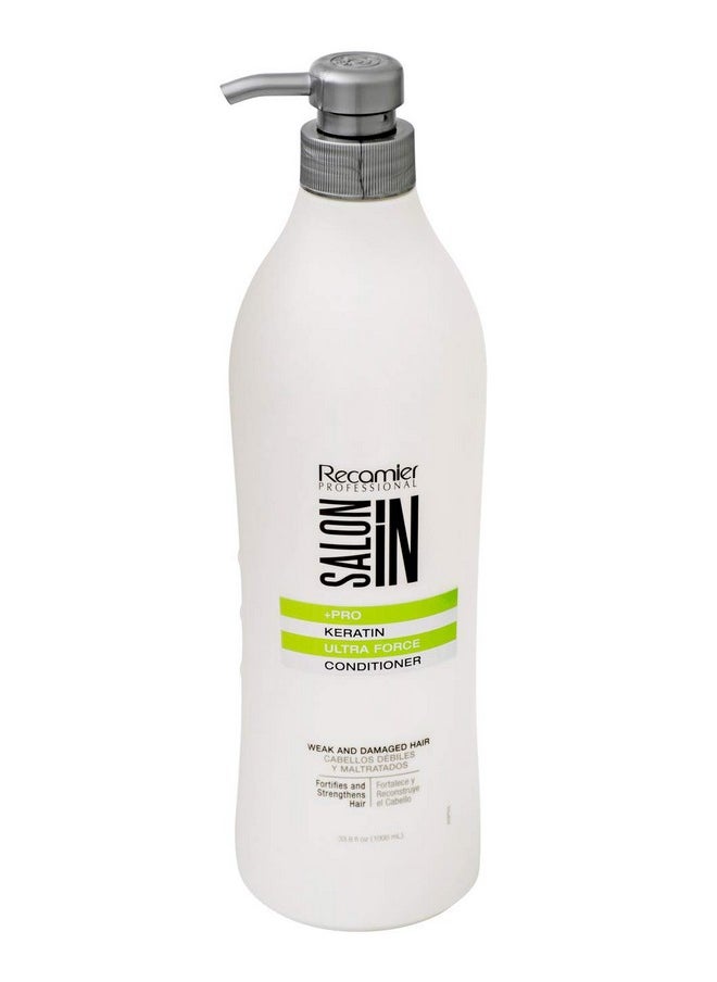 RECAMIER PROFESSIONAL SALON IN - +Pro Keratin Ultra Force Hair Conditioner 33.8Oz - Acondicionador Con Keratina Para El Cabello Debil Y Maltratado - Image 1