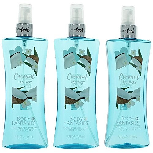 Parfums de Coeur خيال جوز الهند من بودي فانتازيز 3 × 8 أونصة رذاذ عطر للجسم للنساء - Image 1