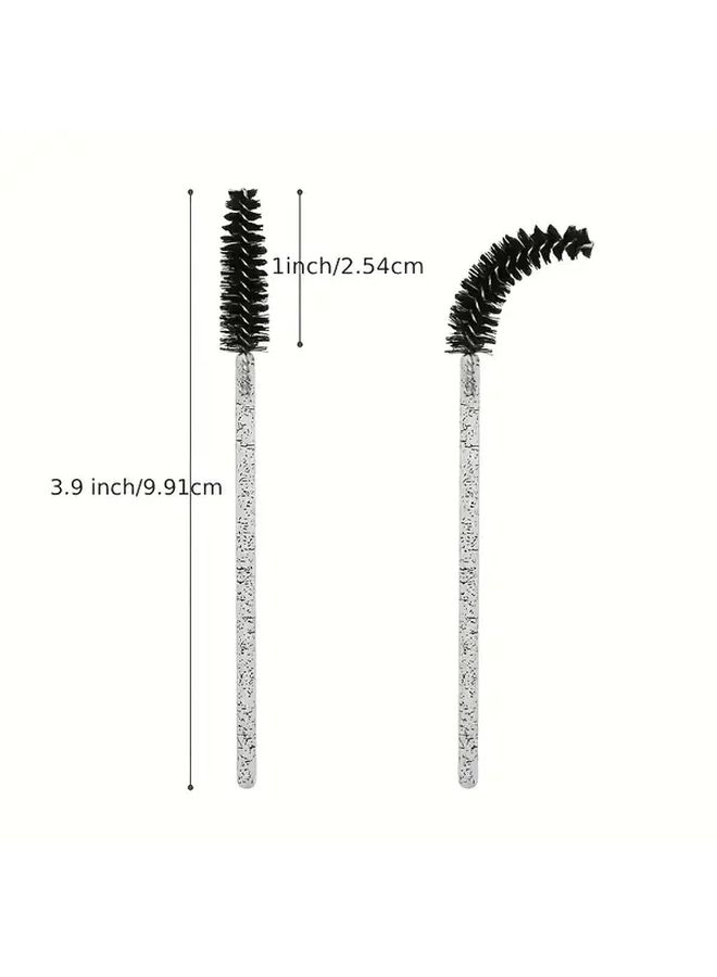 50pcs Black Disposable Mascara Wands For Lengthening Eyelashes And Eyebrows - Image 4