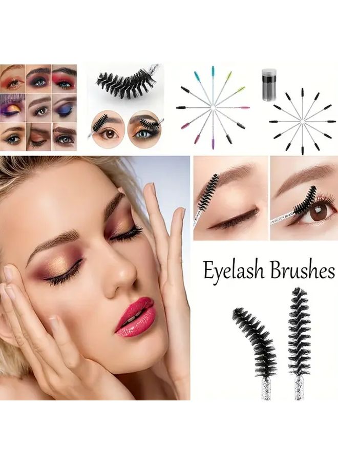 50pcs Black Disposable Mascara Wands For Lengthening Eyelashes And Eyebrows - Image 2