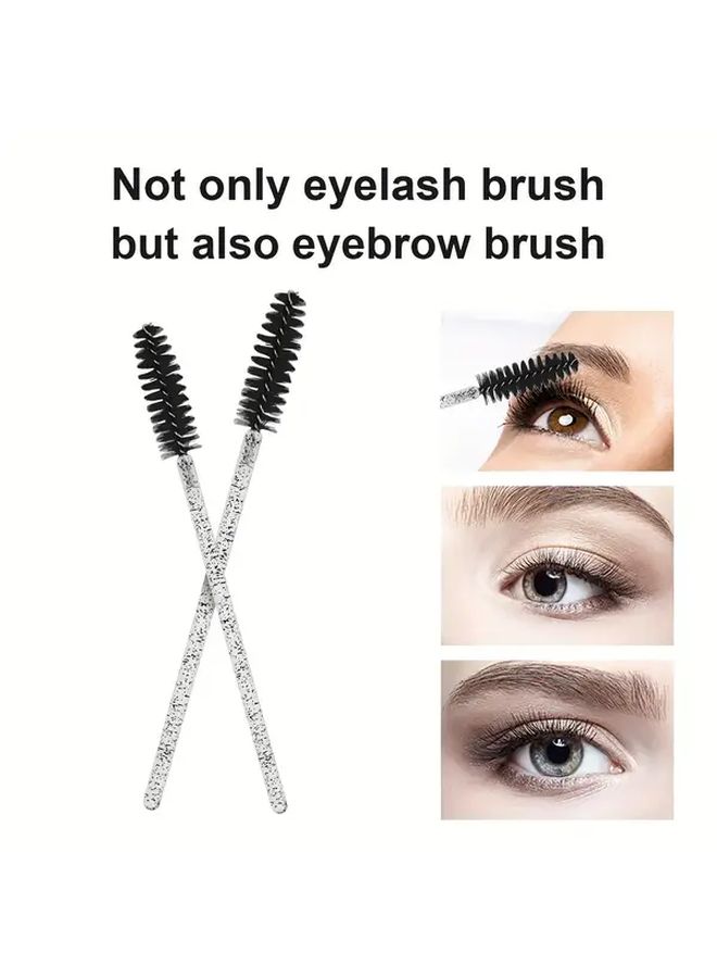 50pcs Black Disposable Mascara Wands For Lengthening Eyelashes And Eyebrows - Image 3