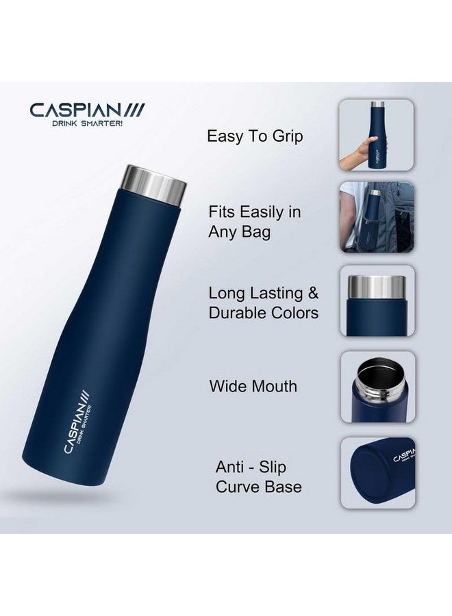 CASPIAN /// Aqua Stainless Steel Water Bottle (Blue, 1 Litre, Set of 8)| Leak Proof Thunder for Fridge Home Office Travel School Kids Boys Girls Adults Sports Gym Yoga - Image 5