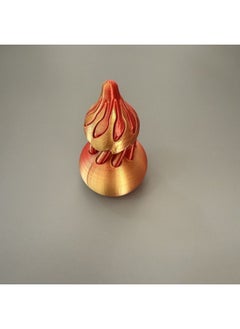 [Decompression Gourd] Chattering Explosions Fun Finger Toy 3D Printing Gourd Spiral Cone Assembled High Color Value-Colour:Red And Gold Color [spiral Gourd]