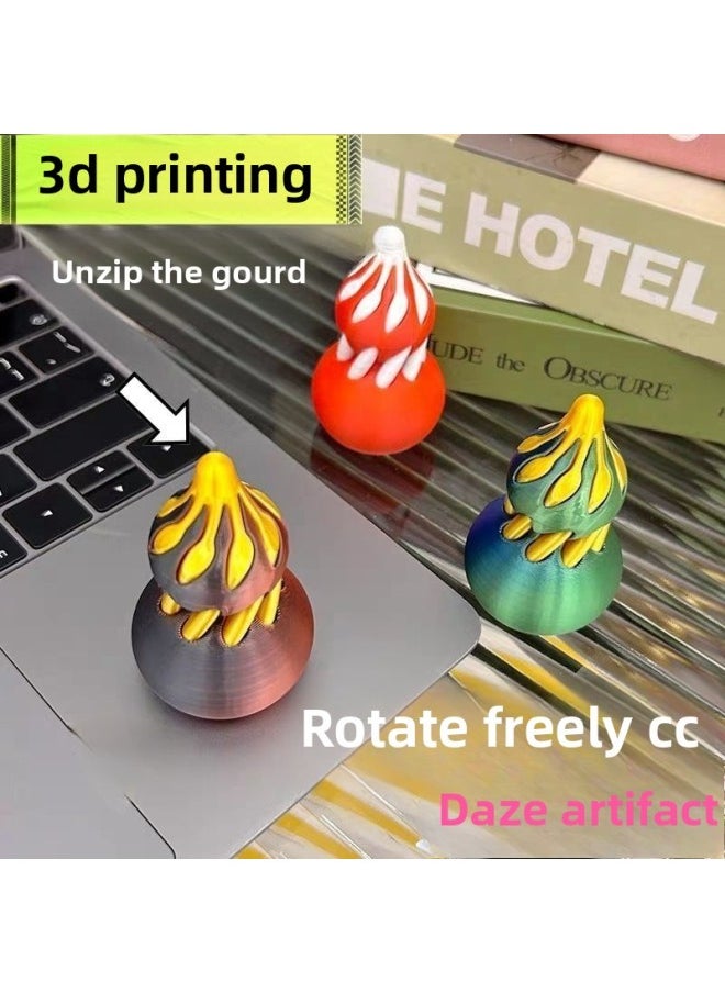 Generic - [Decompression Gourd] Chattering Explosions Fun Finger Toy 3D Printing Gourd Spiral Cone Assembled High Color Value-Colour:Red And Gold Color [spiral Gourd] - Image 1