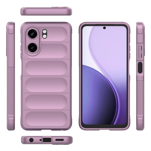 Casotec Back Cover for Oppo A5x 4G / A5x 5G | Full Camera Protection | Liquid Silicon Case | Flexible Bumper Case for Oppo A5x 4G / A5x 5G (Purple) - Image 3