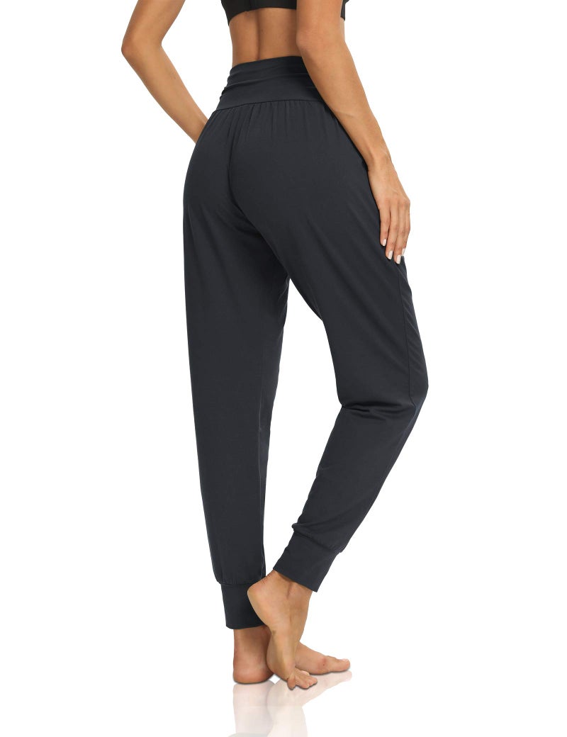 DIBAOLONG Womens Yoga Sweatpants Comfy Lounge Pajama Pants Loose Harem Workout Joggers Pants with Pockets Concrete Grey M - Image 5