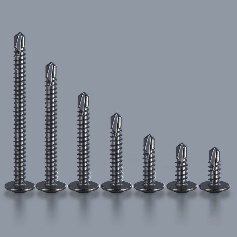 Wensilon (300Pcs)#8Ã—3/4â€ for Sheet Metal Self-Tapping Screws 410 Black Stainless Steel Truss Head High-Strength Quick Tapping - Image 5