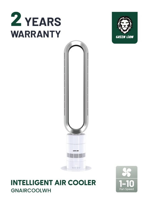 Intelligent Air Cooler /Remote Control / Powerful Airflow / Lightweight Easy to Carry /Low Noise /Digital Display  - White
