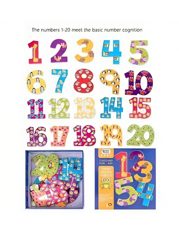 Montessori Toys for Toddlers Puzzle Learning Toy by Cards Matching and Photos, Numbers Jigsaw Puzzle to Develop Fine Motor Skills with Puzzles Early Learning Educational Toy  - Image 2
