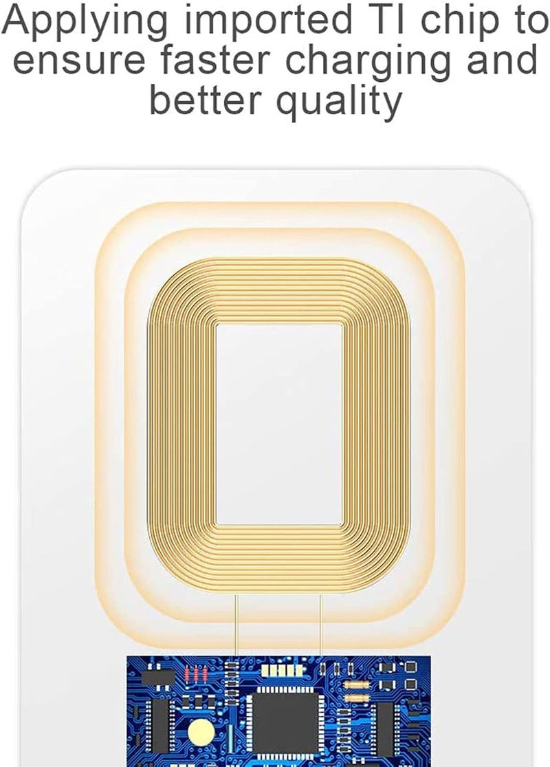 كوزي مستقبل الشحن اللاسلكي المريح USB-C Qi من النوع C، متوافق مع تقنية الرقاقة الذكية السريعة لأجهزة سامسونج جالاكسي A20 وجهاز فاير اللوحي والهواتف، علامة الشريحة السحرية - Image 2