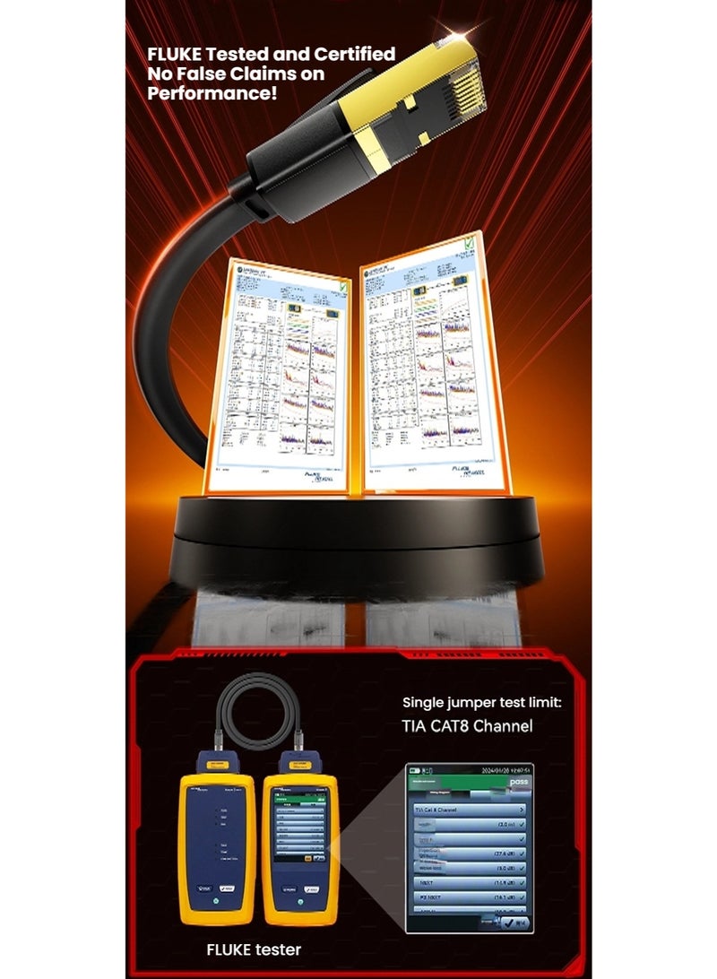 جاسوز كابل إيثرنت Cat8 عالية السرعة شبكة الإنترنت محمية سلك - Image 3