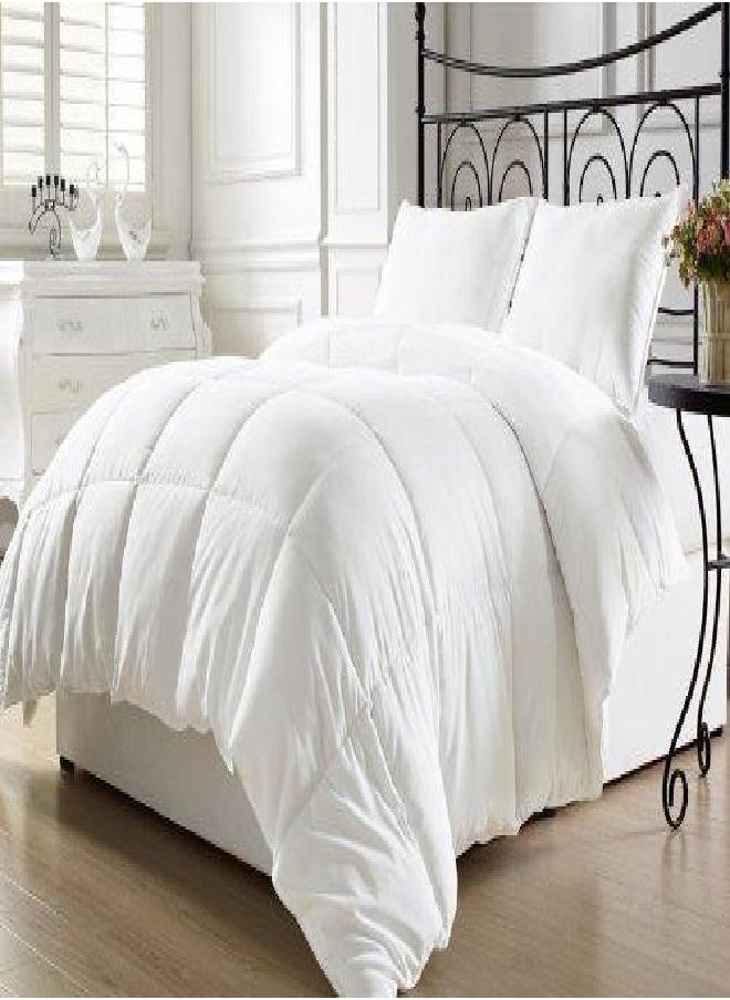 Elegant Comfort Elegant Comfort Luxurious Down Alternative White Comforter Duvet Insert Full/Queen  - Image 5