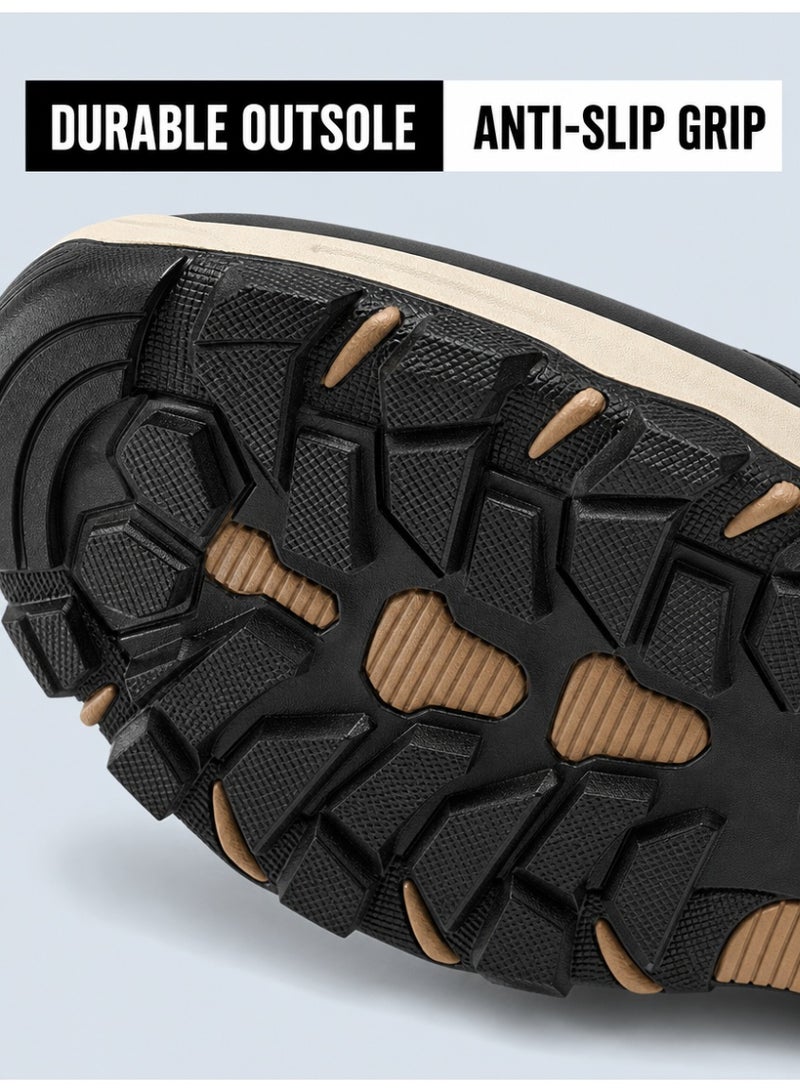 Men's athletic shoes, stylish classic low-top sneakers, outdoor hiking boots, breathable and comfortable athletic shoes, lightweight walking shoes, non-slip fitness and jogging shoes, athletic casual shoes, black - Image 4