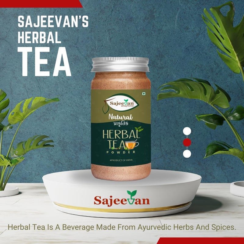Sajeevan Natural Herbal Tea Powder | Ayurvedic Blend | Caffeine-Free | Refreshing Wellness Drink | Easy-to-Make | Airtight Jar Packaging | 125gm. - Image 3
