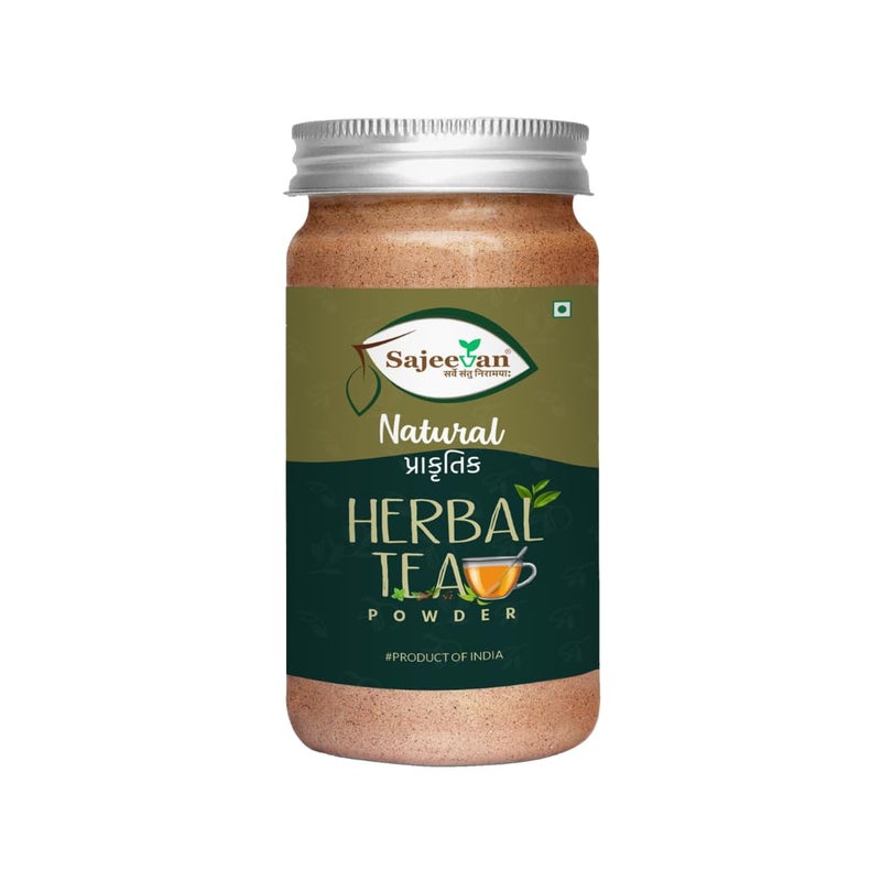 Sajeevan Natural Herbal Tea Powder | Ayurvedic Blend | Caffeine-Free | Refreshing Wellness Drink | Easy-to-Make | Airtight Jar Packaging | 125gm. - Image 1