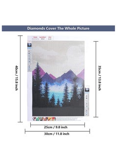 KASTWAVE 5D DIY Diamond Painting Kits for Kids Adults Full Drill Round Diamond Art Craft for Beginner Paint with Diamonds for Holiday Gifts Home Wall Decor 12x16Inch (Mountain Valley Moon)  - Image 4