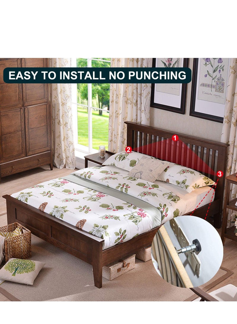 XiuWoo 4 Pack Adjustable Threaded Bed Frame Stabilizer Tool、 Headboard Stopper for Bed Cabinet Sofa - Image 4