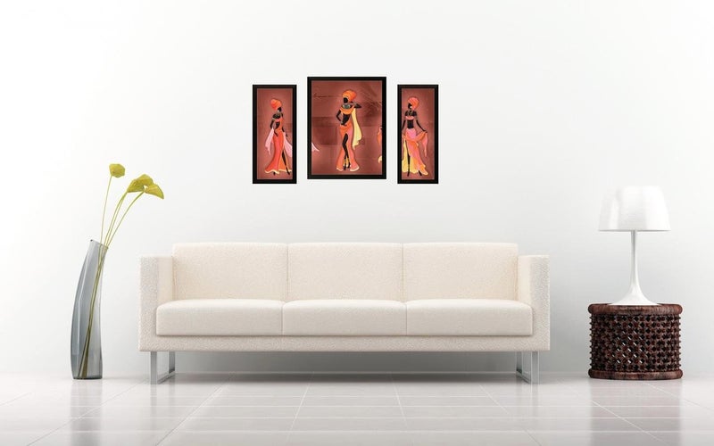 SAF مجموعة لوحات SAF تجريدية من 3 لوحات فنية حديثة 9229 (35 × 3 × 50 سم) SANFSAA9229 - Image 2