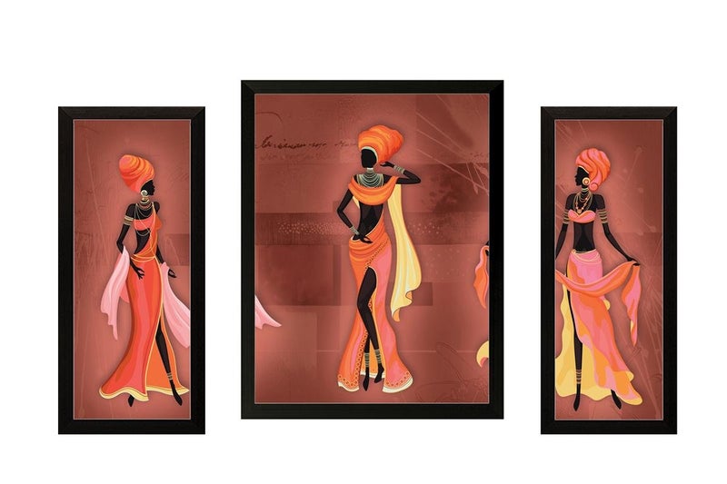 SAF مجموعة لوحات SAF تجريدية من 3 لوحات فنية حديثة 9229 (35 × 3 × 50 سم) SANFSAA9229 - Image 5