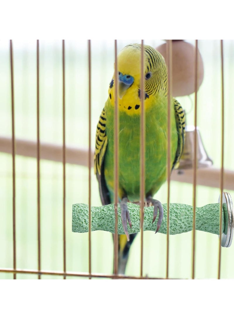 CMGTYYD. عصا جثم الببغاء - حجر طحن أسنان الطيور الكالسيوم الكالسيوم | لعبة مضغ طبيعية ذات سطح خشن لتمرين المنقار والمخلب لطيور الكوكاتيل والببغاء واللوريكيت والكونيور والببغاوات | مرفق قفص الطيور - Image 5